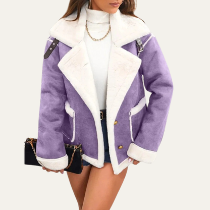 VogeLuxe | Women’s Cropped Aviator Jacket