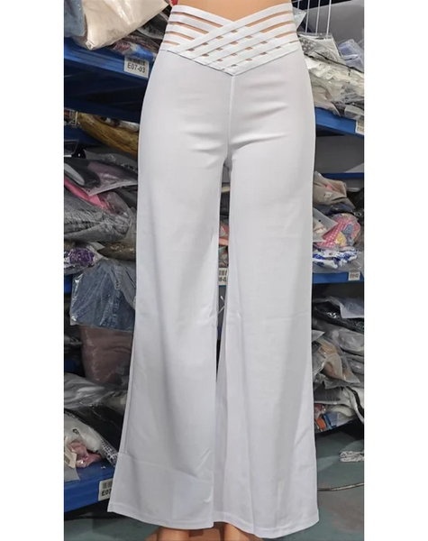 Women's Fashionable High Waisted Wide Leg Pants