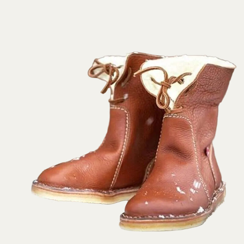 VogeLuxe | Women’s Mid Calf Shearling Lined Leather Boot