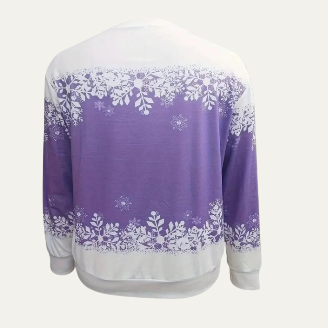 VogeLuxe | Women’s Festive Snowman Crewneck Sweatshirt