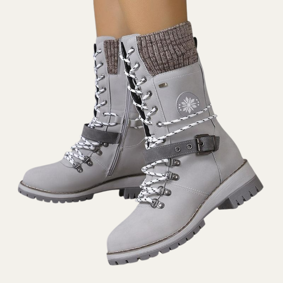 VogeLuxe | Women’s Mid Calf Winter Boots with Hiking Design