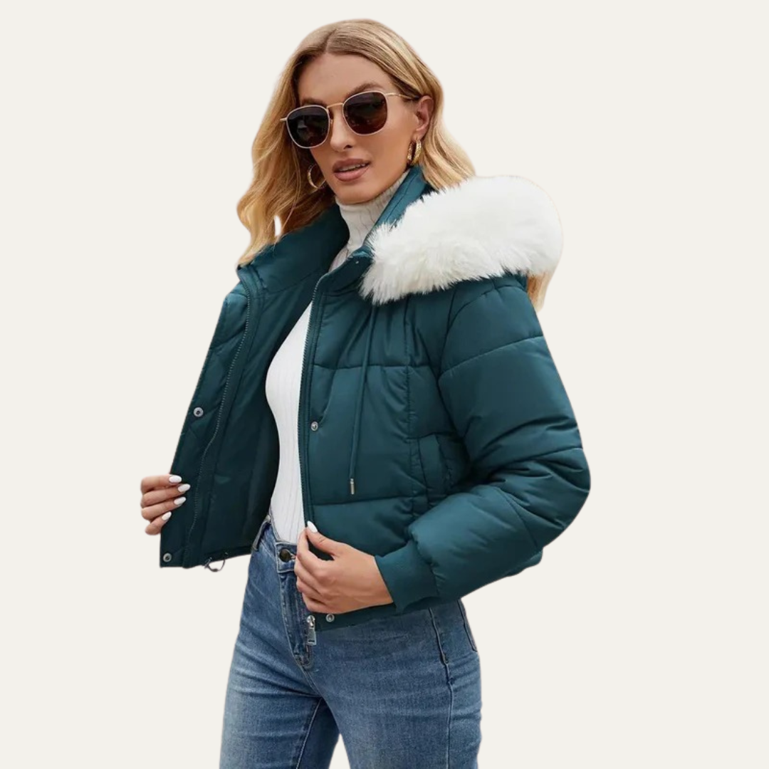VogeLuxe | Women’s Warm Cropped Puffer Jacket