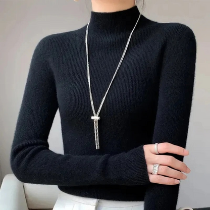 Warm Fitted Ladies Wool Sweater for Winter