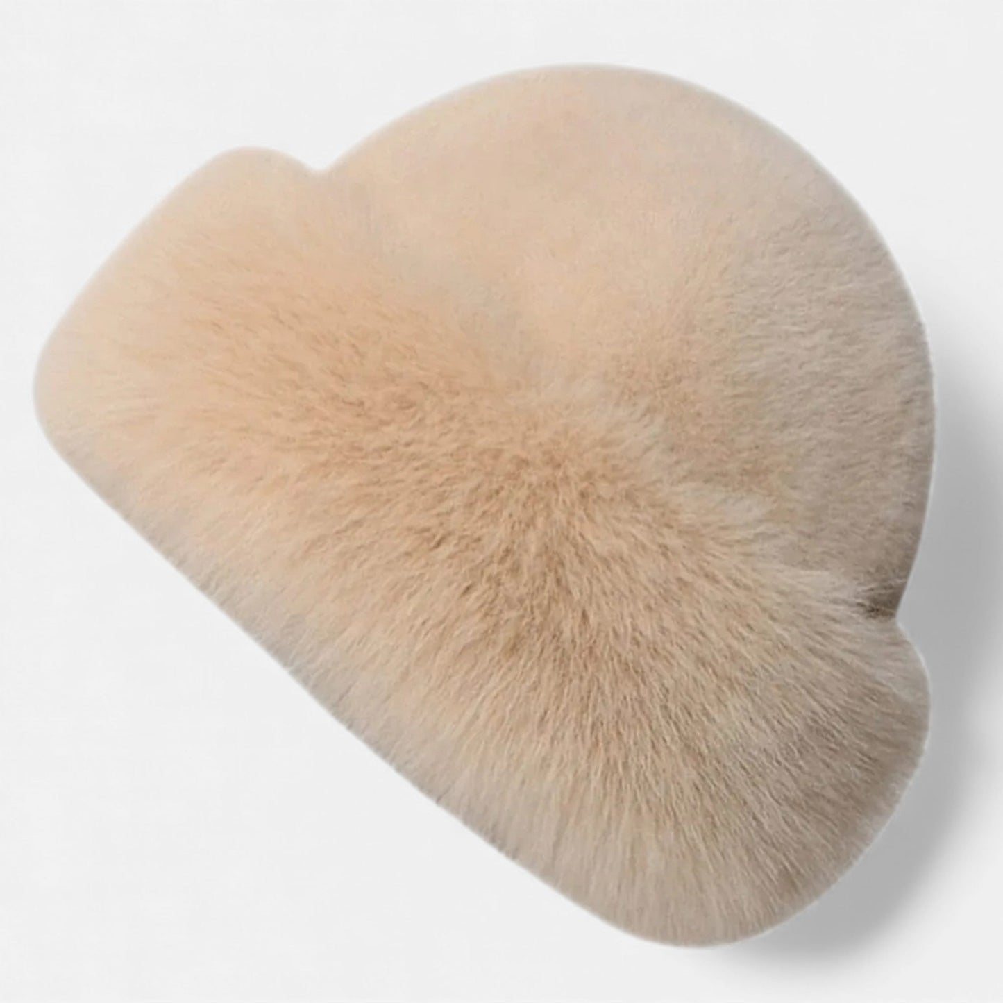 Soft Faux Fur Fisherman Beanie Hat for Women
