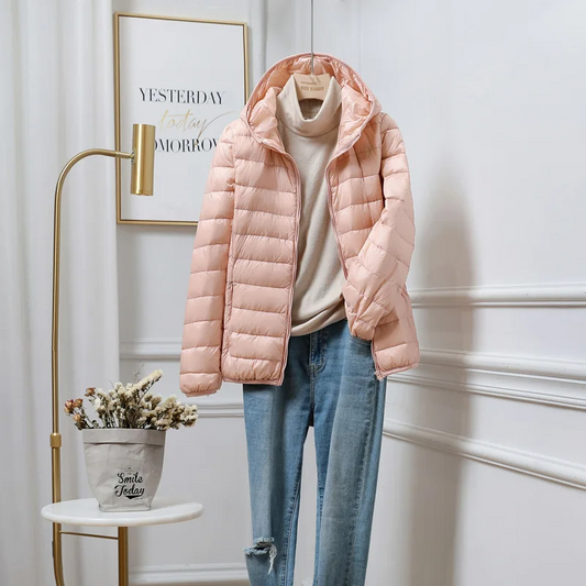 Warm Women's Down Parka Coat - VogeLuxe