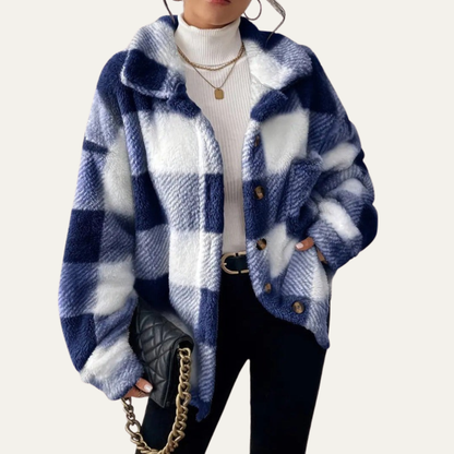 VogeLuxe | Women’s Oversized Plaid Shacket