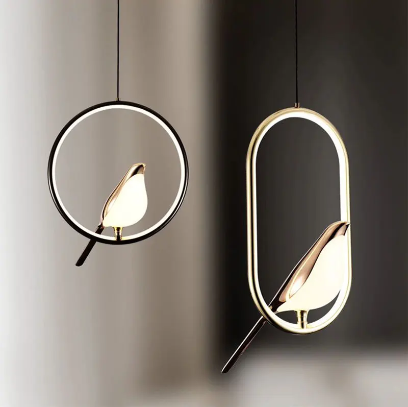 Modern Black Crystal Ceiling Lamp Pendant Light - VogeLuxe