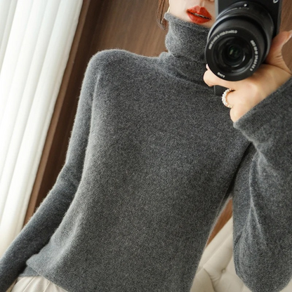 Warm Crew Neck Women's Sweater for Winter