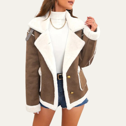 VogeLuxe | Women’s Cropped Aviator Jacket