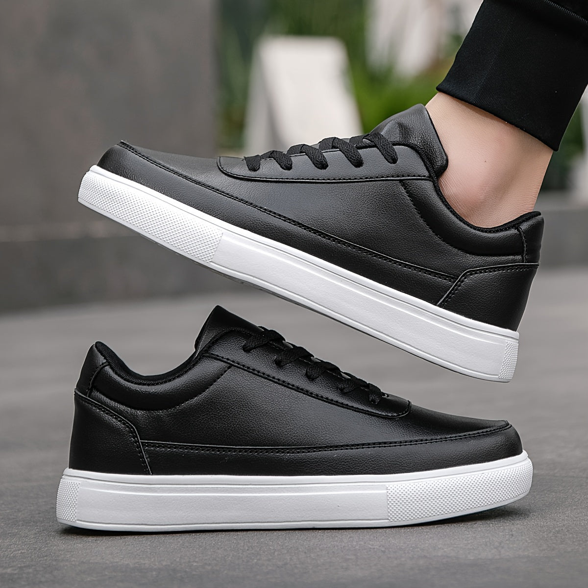 Classic Casual Low Top Leather Sneakers - VogeLuxe