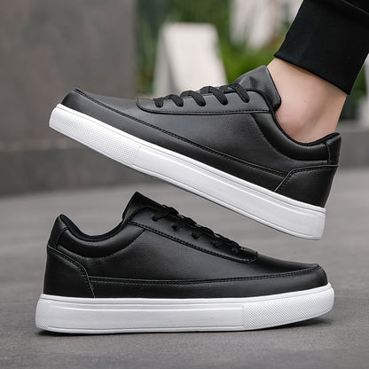Classic Casual Low Top Leather Sneakers - VogeLuxe