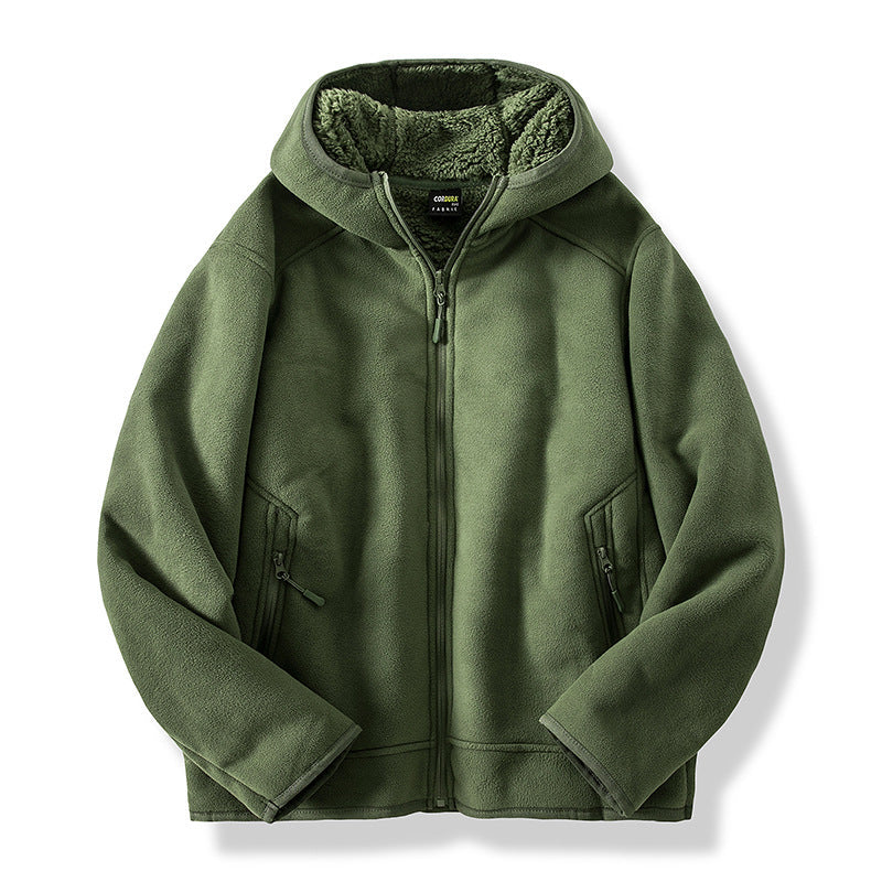 Warm Men's Winter Fleece Jacket Thick Coat