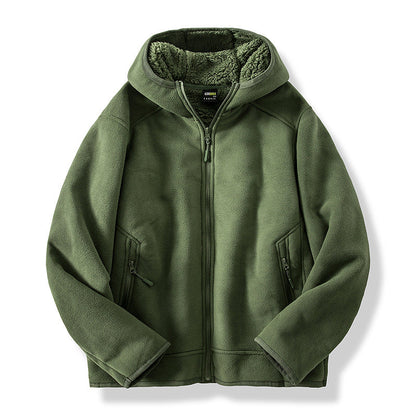Warm Men's Winter Fleece Jacket Thick Coat
