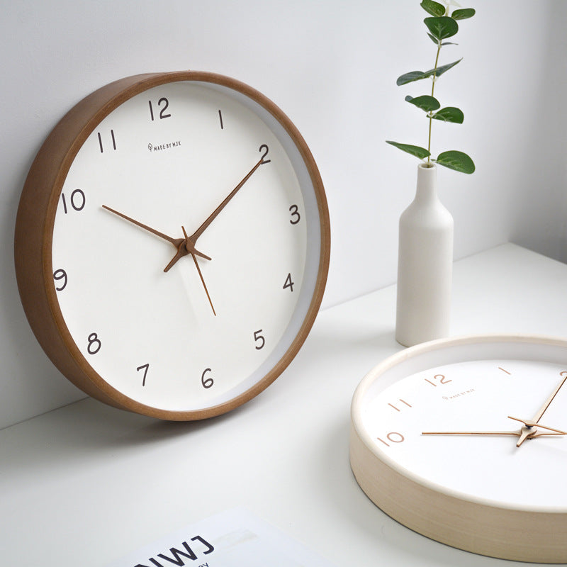 Rustic Wooden Analogue Wall Clock for Home
