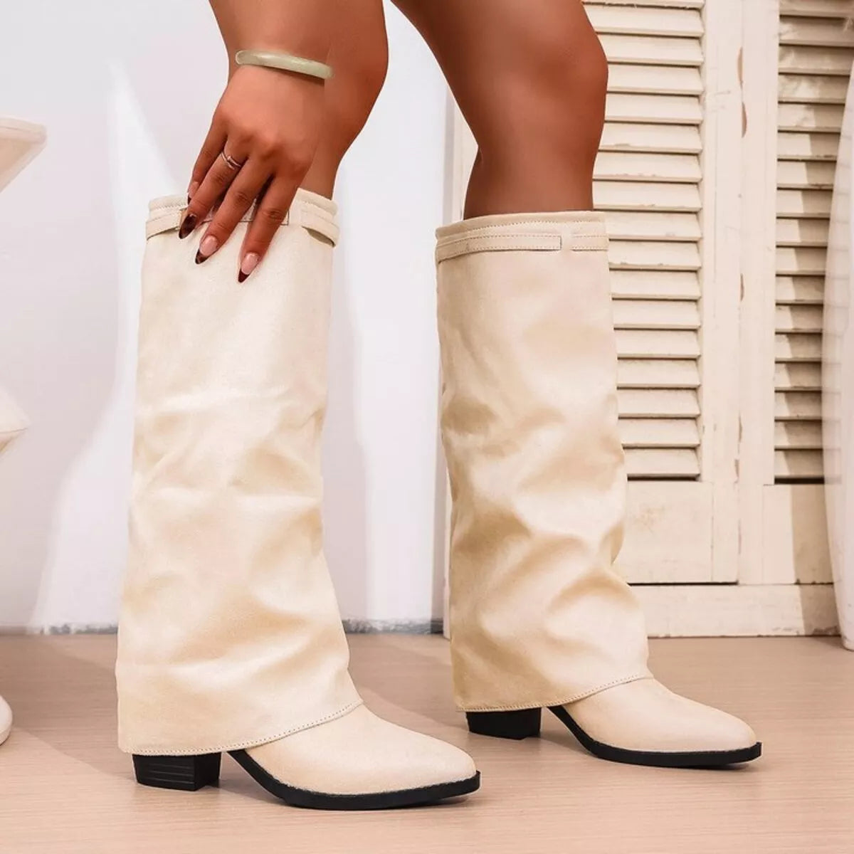 Elegant Pointed Toe High Heel Boots - VogeLuxe