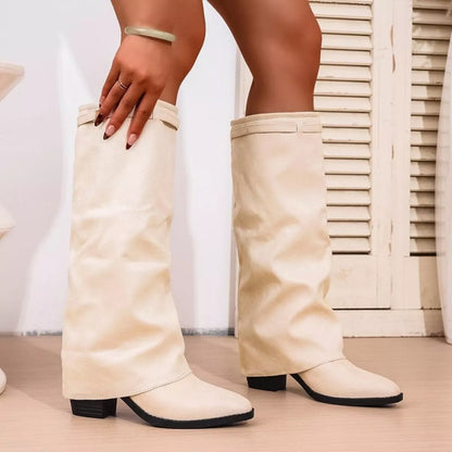 Elegant Pointed Toe High Heel Boots - VogeLuxe