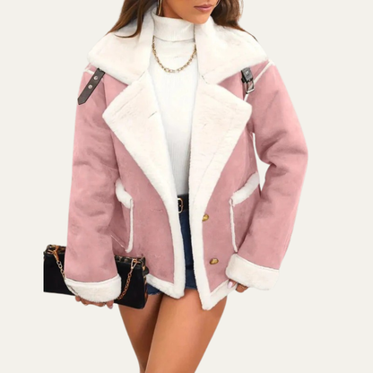 VogeLuxe | Women’s Cropped Aviator Jacket