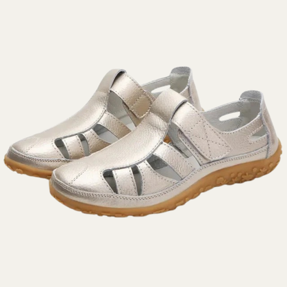 VogeLuxe | Women’s Closed Toe Caged Comfort Flat Shoe