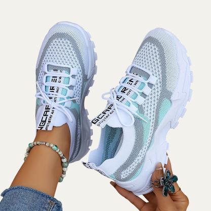 VogeLuxe | Women’s Lightweight Chunky Platform Mesh Sneakers