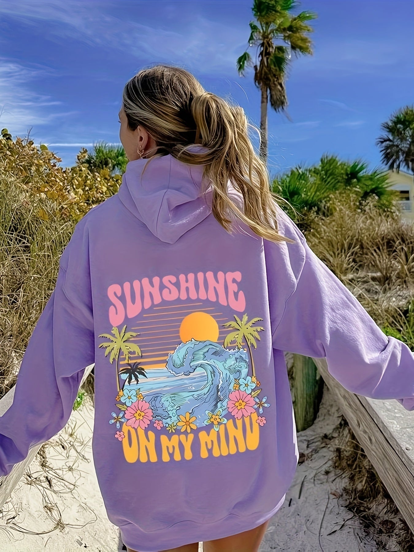Cozy Women's Loose Fit Hoodie with Fun Graphic Print
