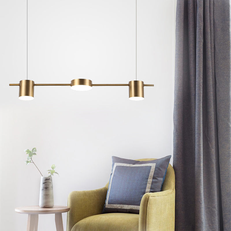 Modern Black Gold Pendant Lamp, 3-5 Lights