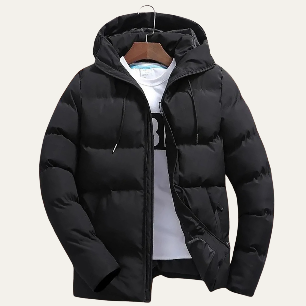 VogeLuxe | Men’s Warm Winter Quilted Hooded Puffer Jacket
