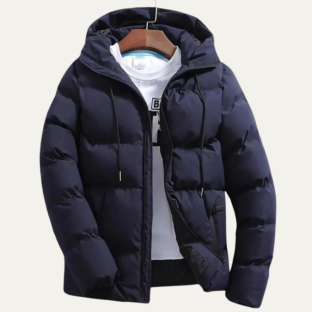VogeLuxe | Men’s Warm Winter Quilted Hooded Puffer Jacket
