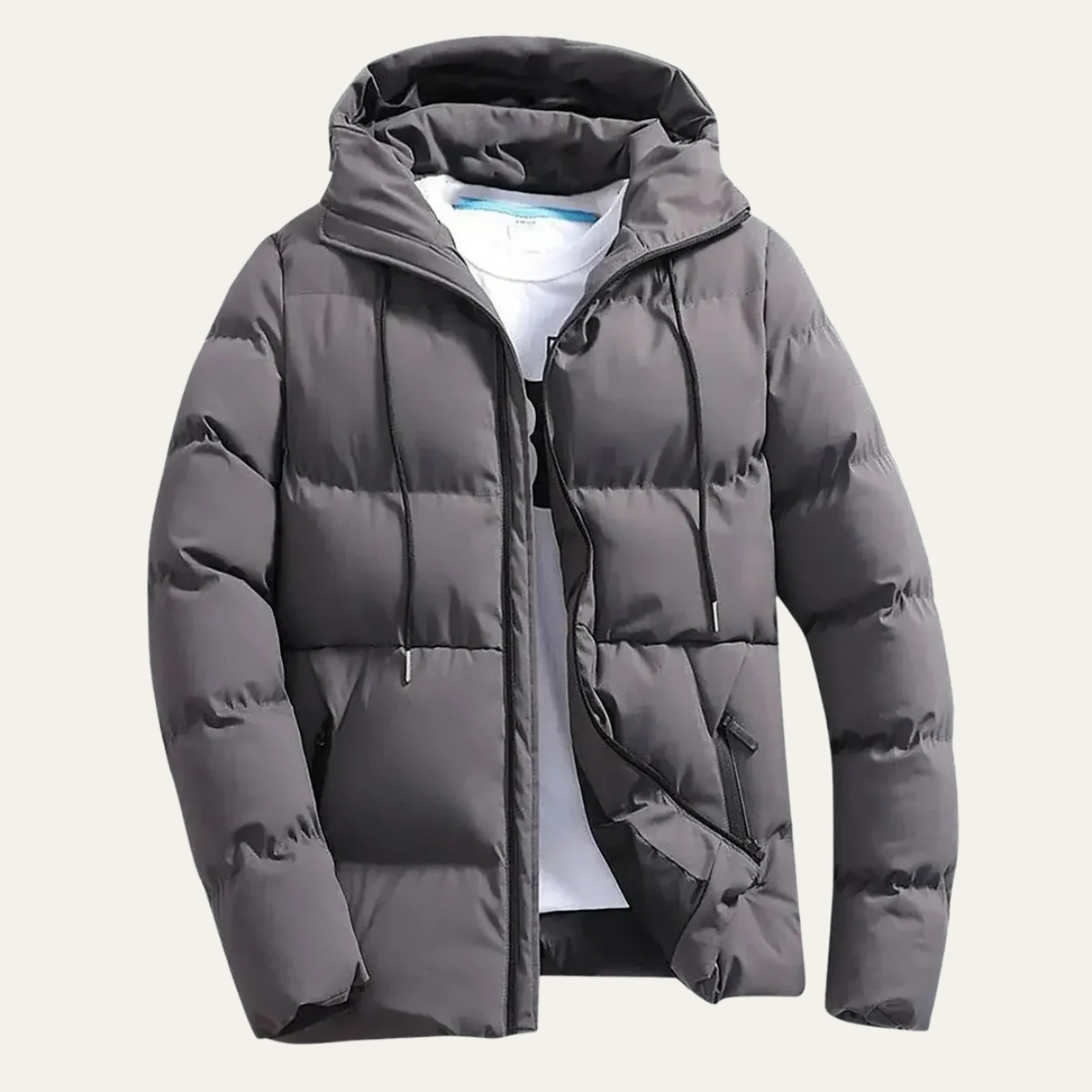 VogeLuxe | Men’s Warm Winter Quilted Hooded Puffer Jacket
