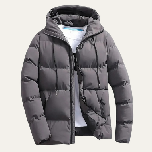 VogeLuxe | Men’s Warm Winter Quilted Hooded Puffer Jacket