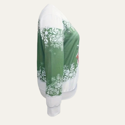 VogeLuxe | Women’s Festive Snowman Crewneck Sweatshirt