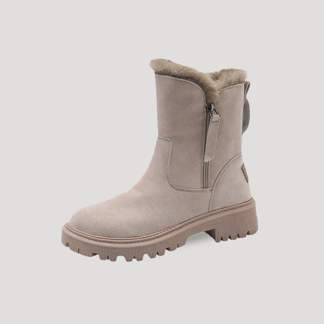 Cozy Insulated Snow Boots for Women - Zip Up Warmth - VogeLuxe