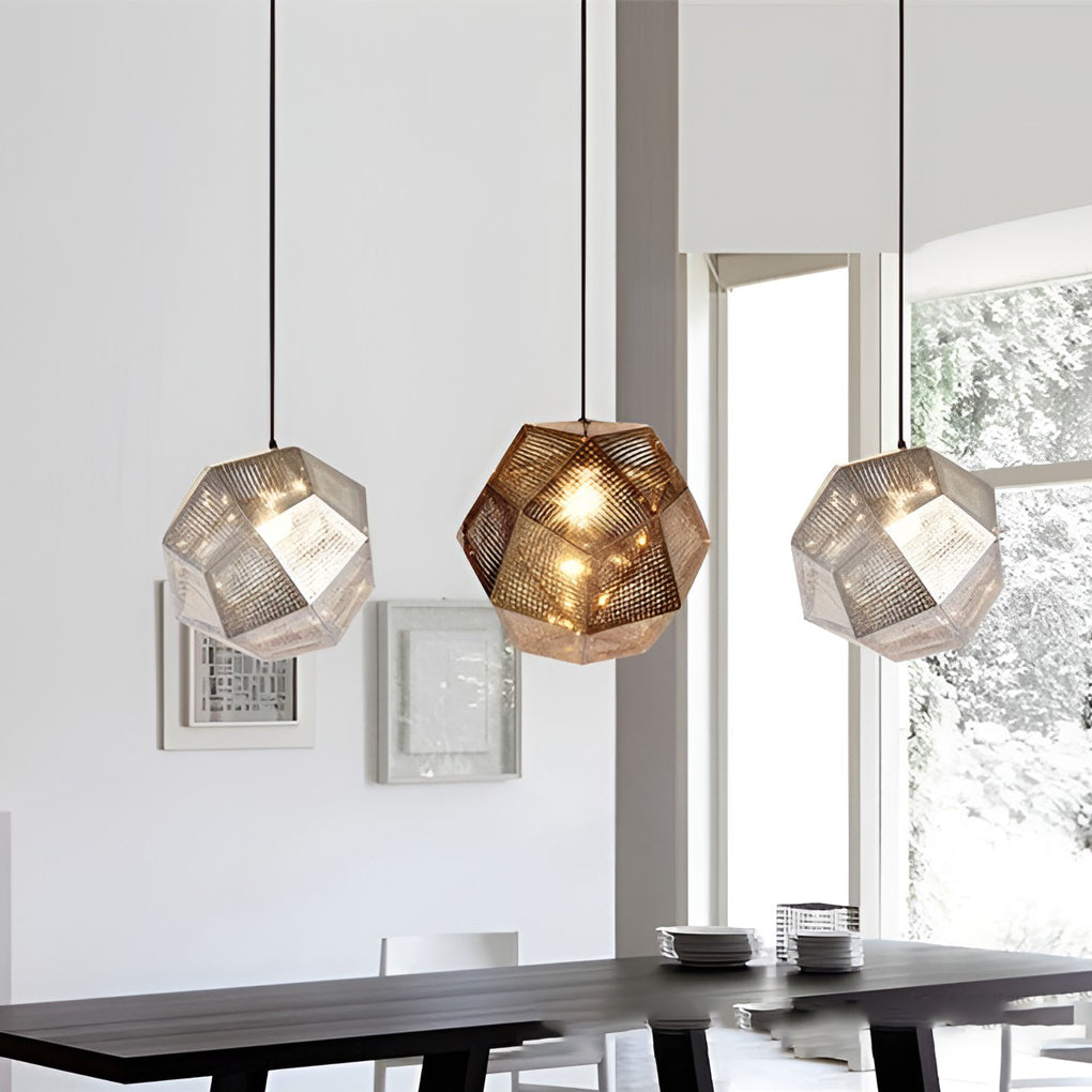 Modern Round Metal Pendant Light Fixture - VogeLuxe