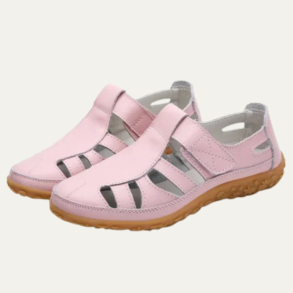 VogeLuxe | Women’s Closed Toe Caged Comfort Flat Shoe