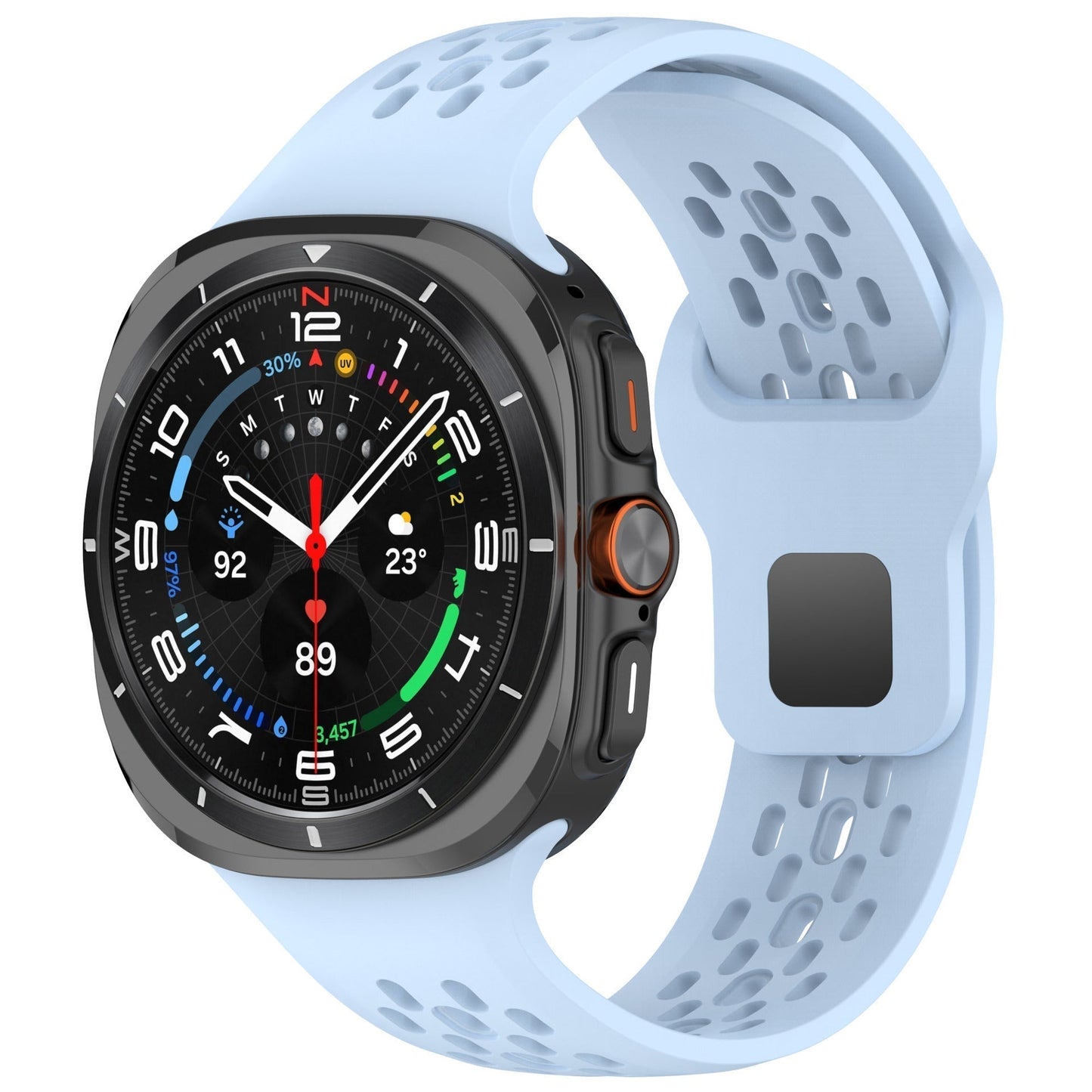 Comfortable Elastic Silicone Band For 47mm Galaxy Watch 7 Ultra