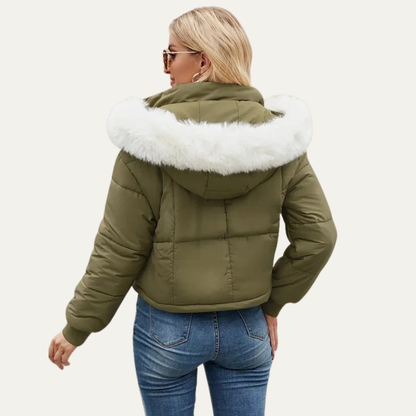 VogeLuxe | Women’s Warm Cropped Puffer Jacket