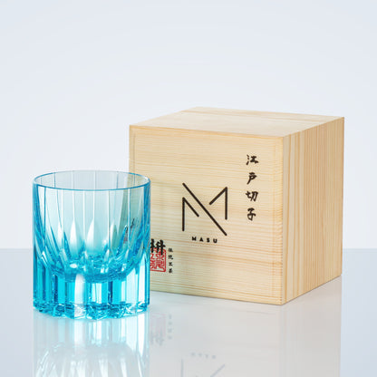Colorful Diamond Whisky Glasses Set with Wood Case