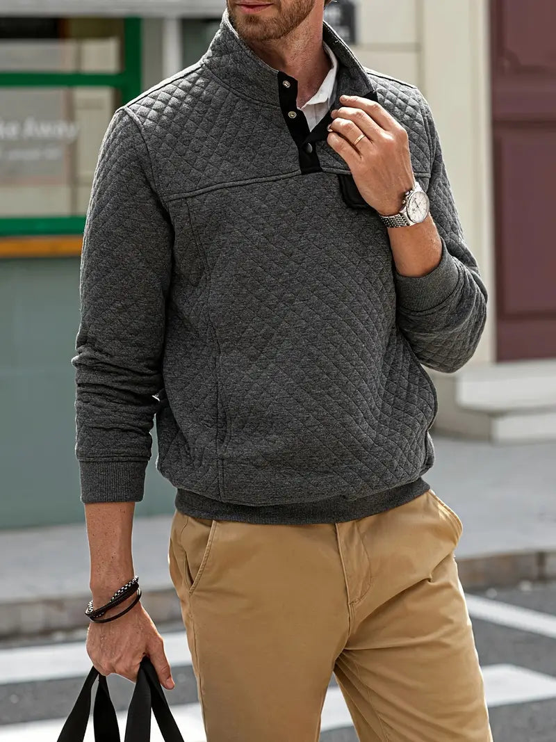 Men's Classic Crew Neck Winter Sweater - VogeLuxe