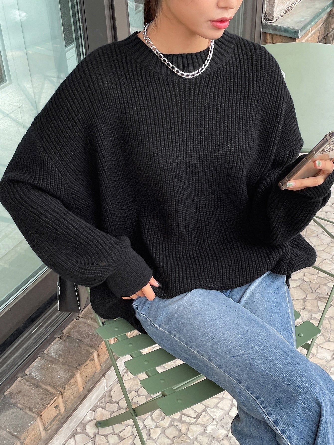 Cozy Women's Large Crew Sweater