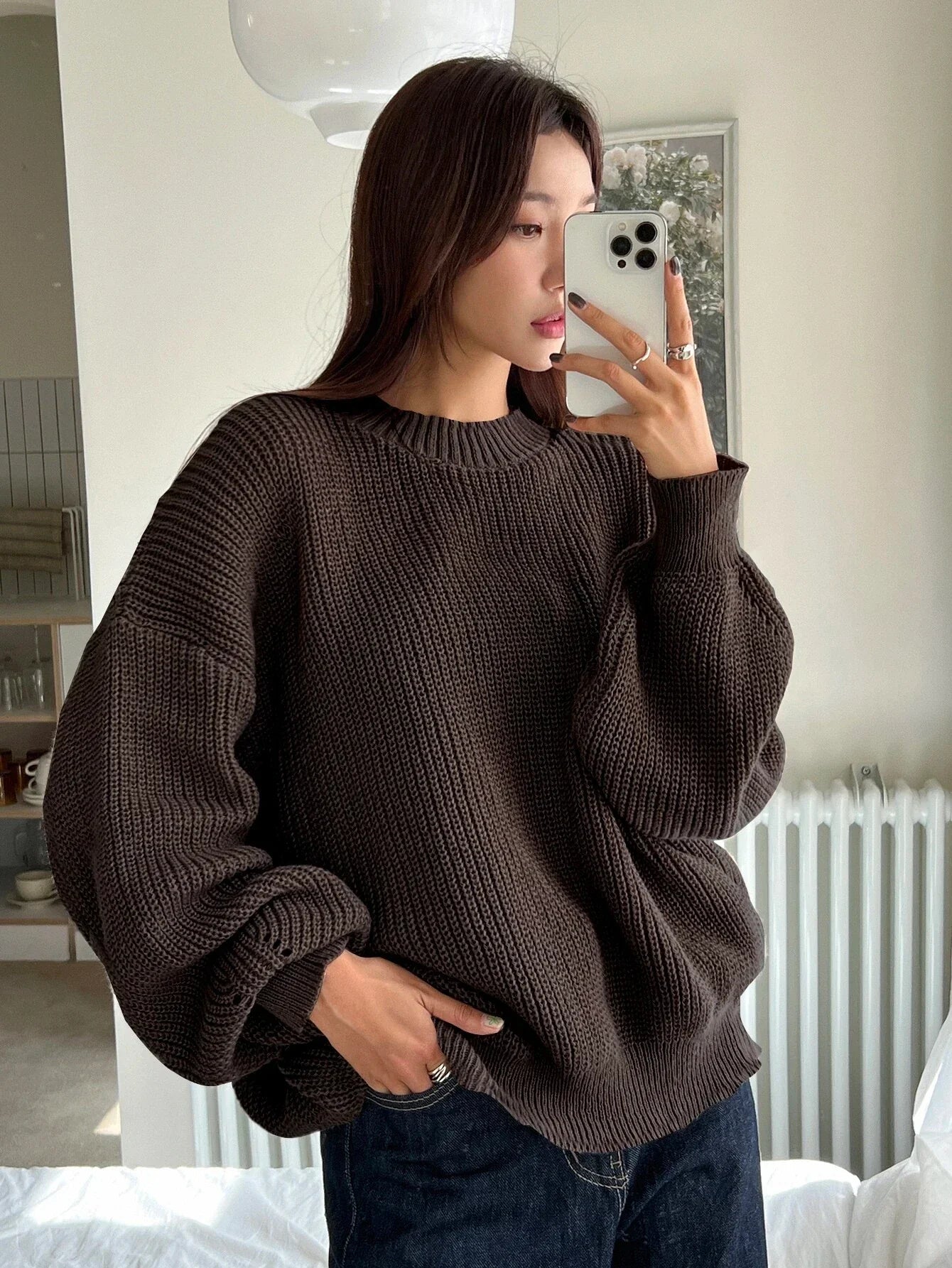 Cozy Women's Large Crew Sweater - VogeLuxe