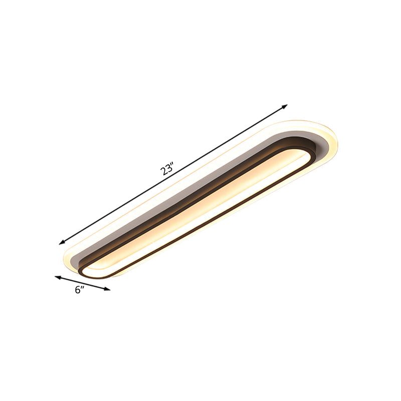 Modern Round LED Ceiling Lamp in Black or White - BritishElegance