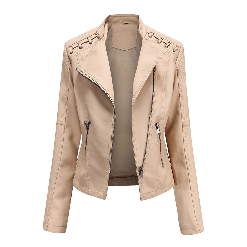 Stylish Faux Leather Women's Jacket for Daily Wear - BritishElegance