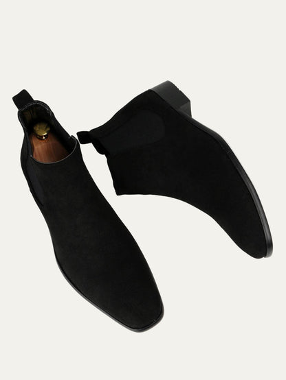 VogeLuxe | Men’s Suede Chelsea Boots with Pointed Toe