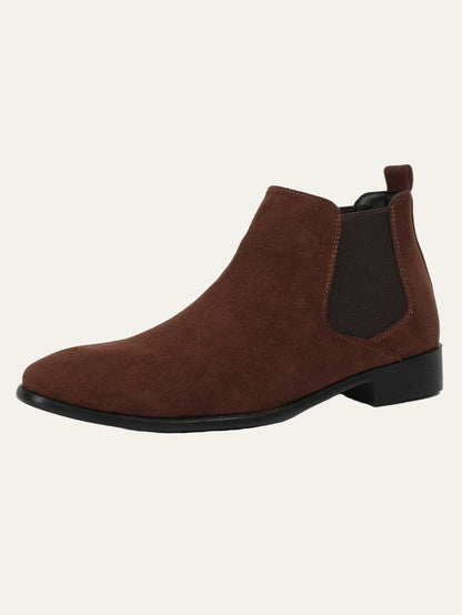 VogeLuxe | Men’s Suede Chelsea Boots with Pointed Toe