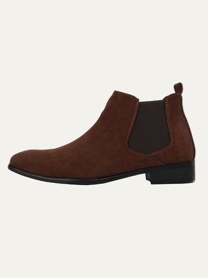 VogeLuxe | Men’s Suede Chelsea Boots with Pointed Toe
