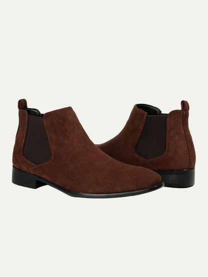 VogeLuxe | Men’s Suede Chelsea Boots with Pointed Toe