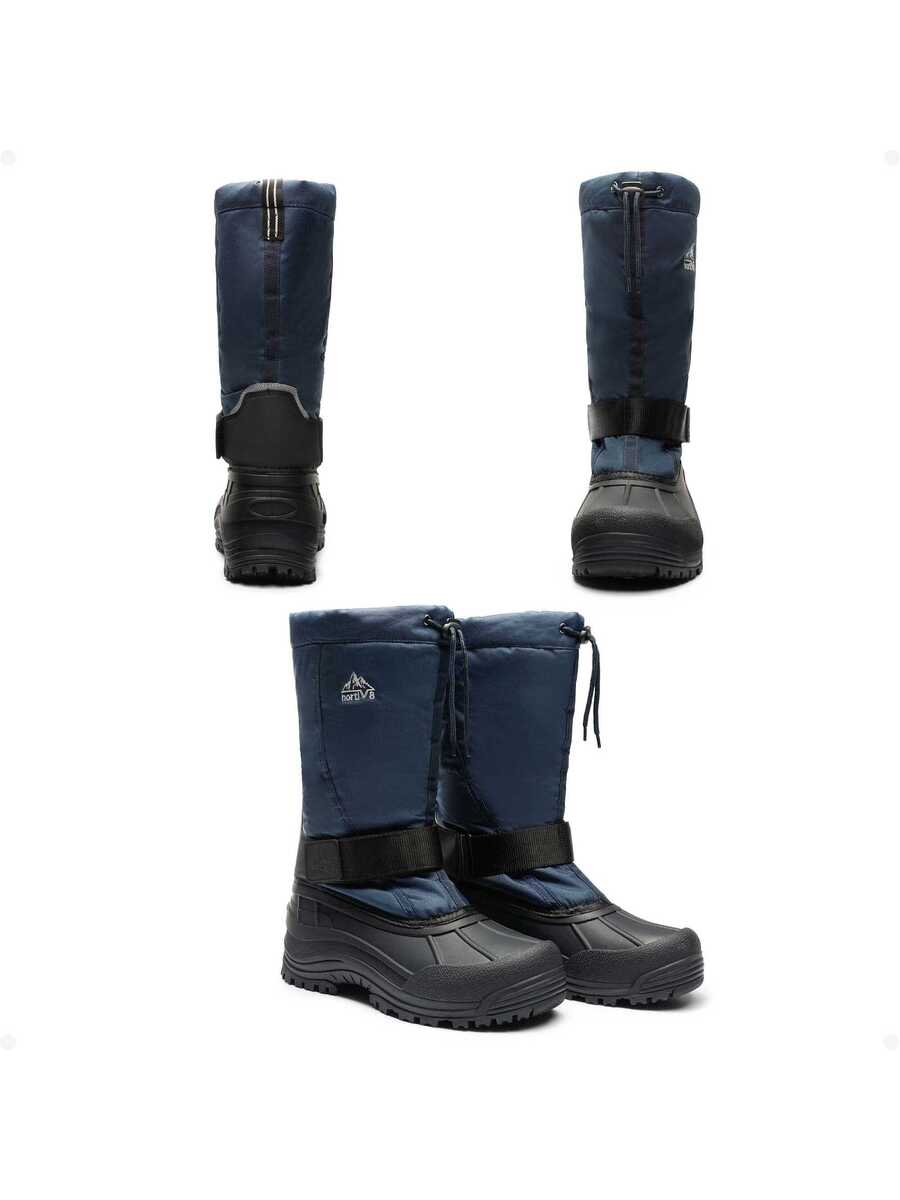 VogeLuxe | Men’s Tall Rugged Winter Snow Boots with Strap and Drawstring