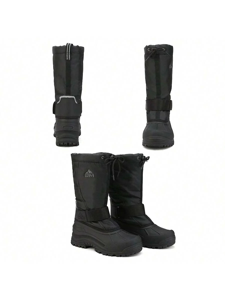 VogeLuxe | Men’s Tall Rugged Winter Snow Boots with Strap and Drawstring