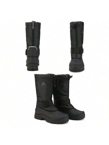 VogeLuxe | Men’s Tall Rugged Winter Snow Boots with Strap and Drawstring