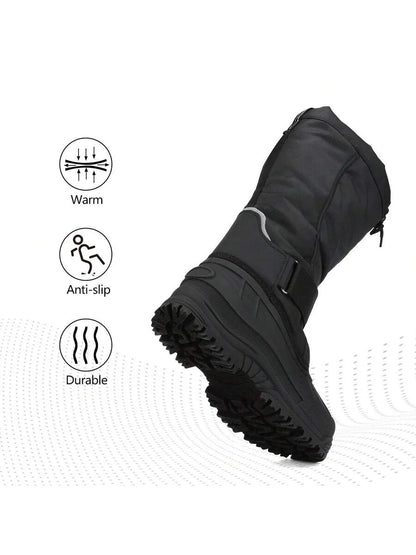VogeLuxe | Men’s Tall Rugged Winter Snow Boots with Strap and Drawstring