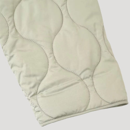 VogeLuxe | Women’s Wave Quilted Collarless Zip Jacket